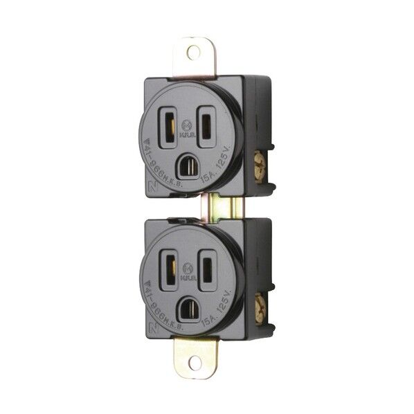明工社 2連形接地埋込コンセント P:88 M4 機器用15A 125V ME2860T25 1個...