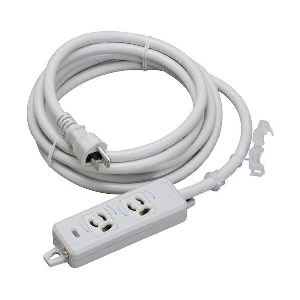 横形OA用抜け止め接地タップ2コ口 ランプ、マグネット付 VCT3m接地プラグ付 グリップ、ブッシング付