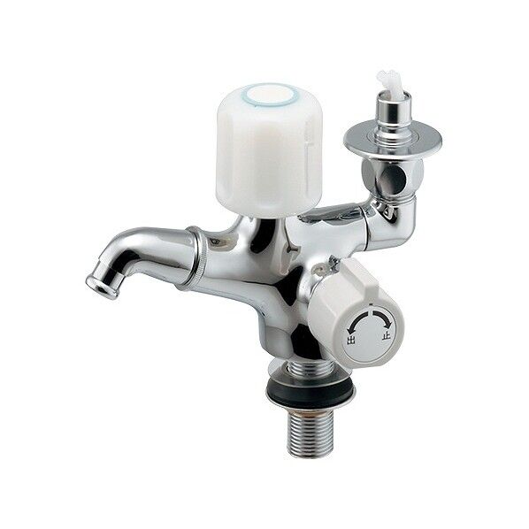 双口回転立水栓(ストッパーつき)