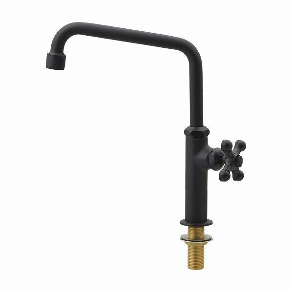 泡沫立形自在水栓 マットブラック 700-788-D 1個