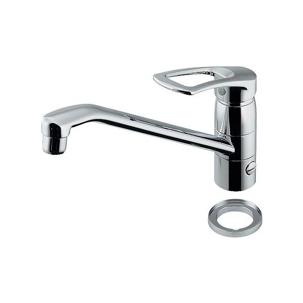 シングルレバー混合栓(分水孔、取付アダプターつき)