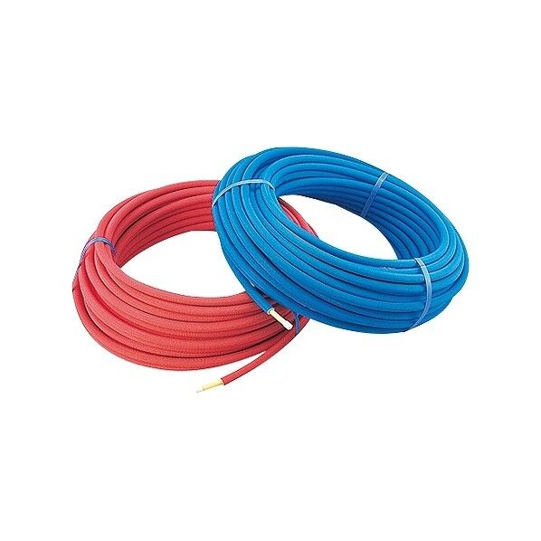 保温材つき架橋ポリエチレン管(青) 10A 672-115-50B 1点