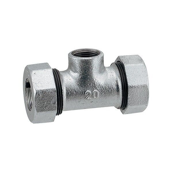 3管兼用ジョイント ネジつきチーズ(白)