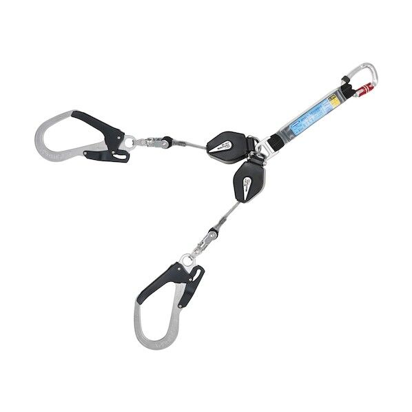 フルハーネス用巻取式ツインランヤード MAT-CR212 1本...