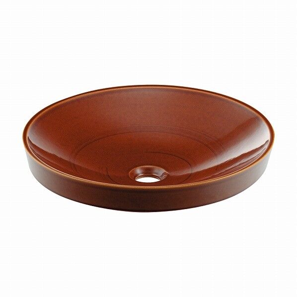 丸型洗面器 飴 493-049-BR 1点