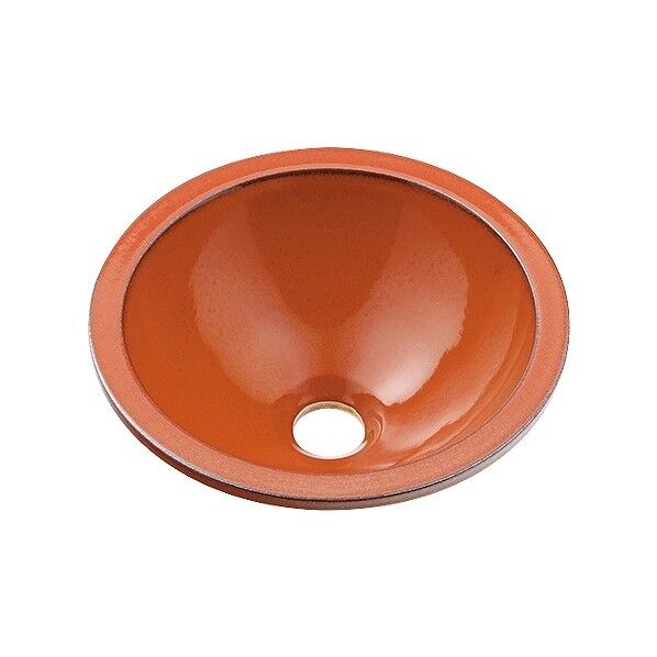 丸型手洗器 鉄赤 493-013-R 1点