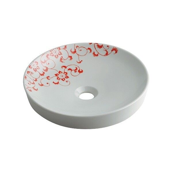 丸型手洗器 サーモンピンク 493-097-P 1点