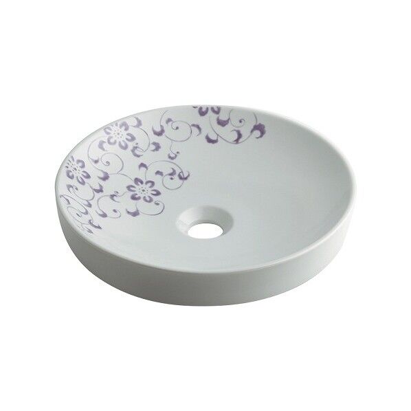 丸型手洗器 ラベンダー 493-097-PU 1点