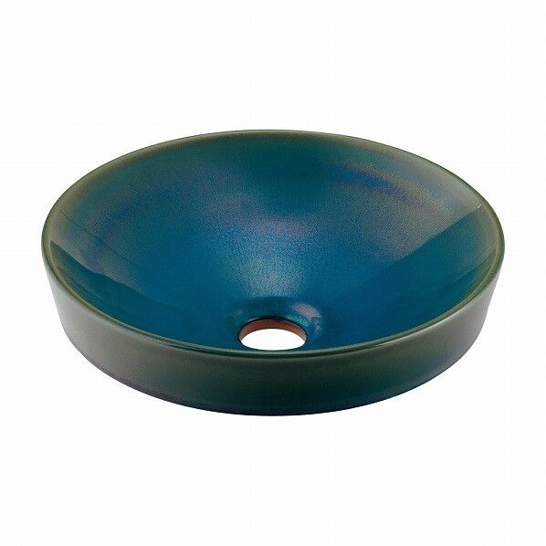 丸型手洗器 孔雀 493-012-CB 1点