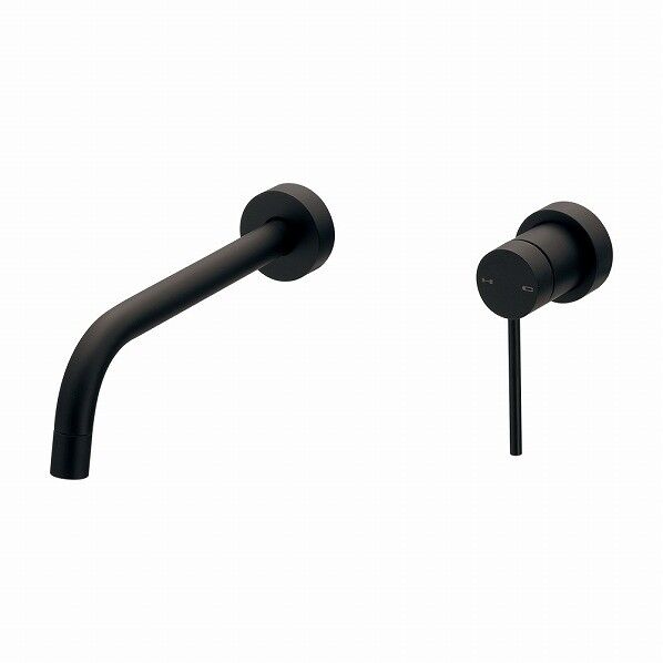 壁付シングルレバー混合栓 マットブラック 193-001-D 1個