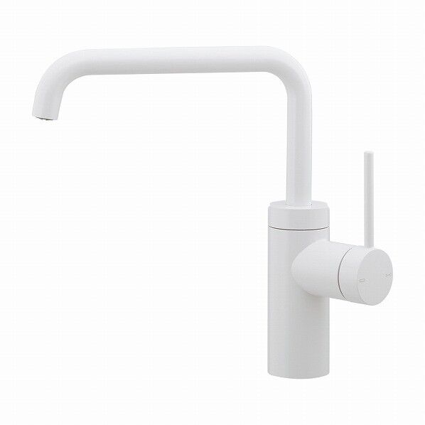 カクダイ シングルレバー混合栓 ホワイト 183-301-W 1個