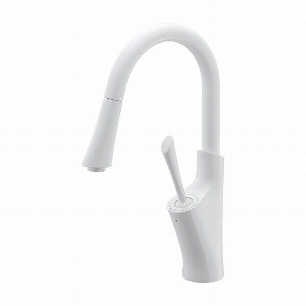 シングルレバー混合栓 ホワイト 183-345-W 1個