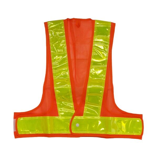 安全ベスト/70mmタイプ ショート丈(橙地/黄)