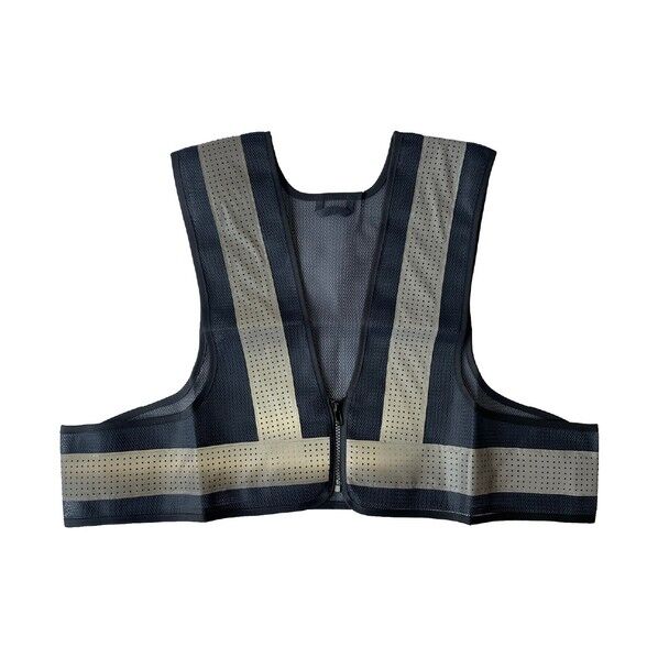 ファスナー安全ベストショート丈「爽メッシュ」(イエロー) 5941223 1点