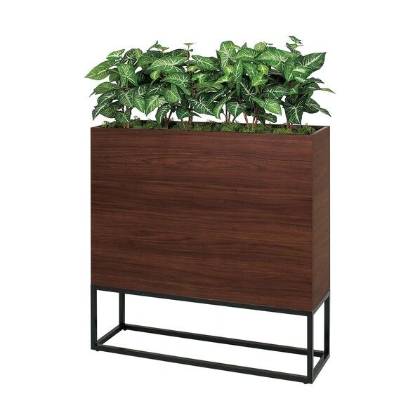BOXプランター(フェイクグリーン) アイアン風脚 セピア 1000×1260×400mm
