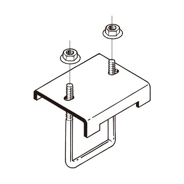形鋼用交差支持金具 標準色塗装