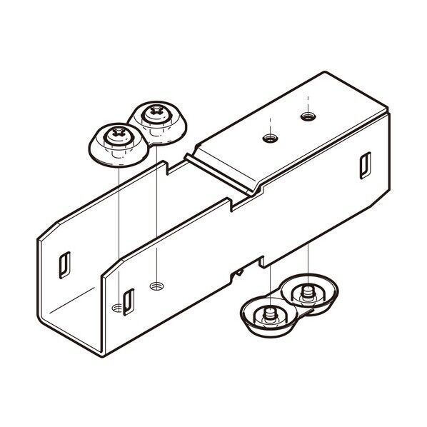  開口上下向き違い継ぎ金具 DGURD2 1個...