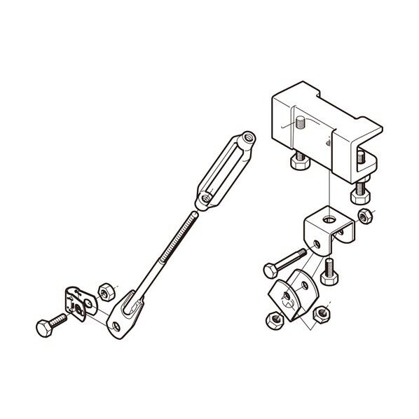 吊りボルト振れ止めシステム 一般形鋼用 BR2S-W4 1組...
