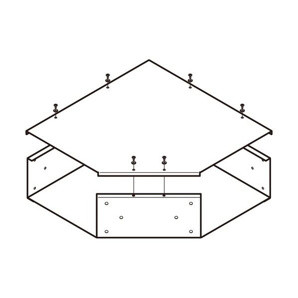 アルミダクトL形分岐