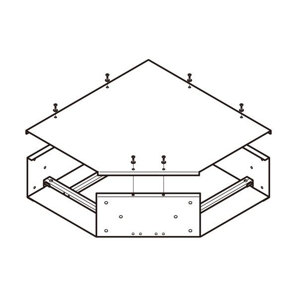 アルミダクトL形分岐
