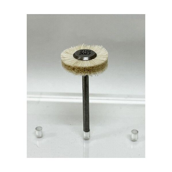 軸付ホイール型ブラシ 白羊毛