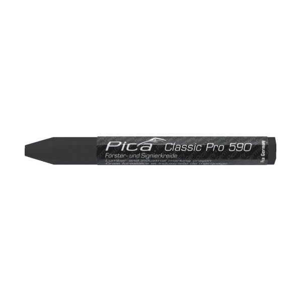 Pica Classic Pro 木材&工業用クレヨン 黒 590/46 1本