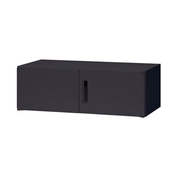 収納庫 CW型 両開き書庫 上置用 899×450×300 ブラック