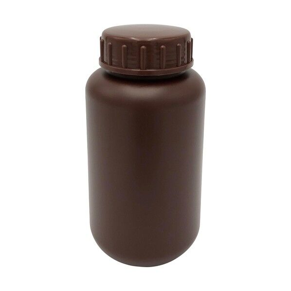 標準規格瓶 丸型広口 遮光 セットなし 茶 500ml 1032-03 1本
