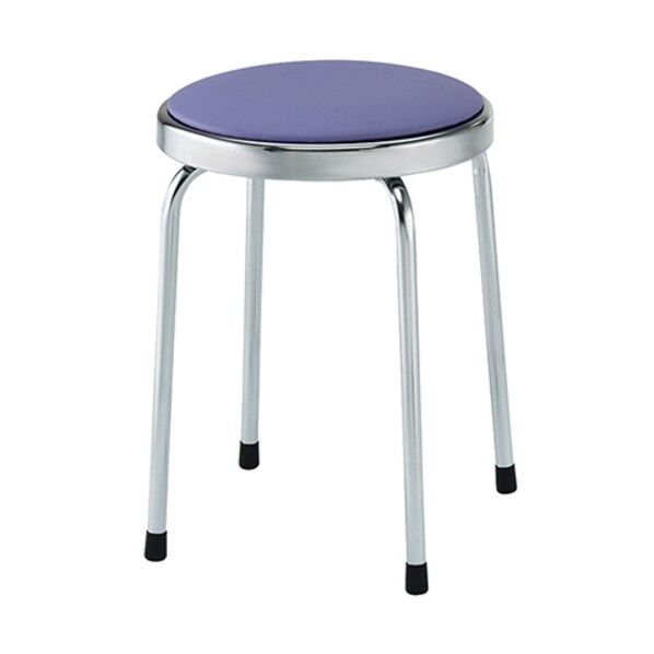 回転スツール ブルー 425×425×465mm 7-3436-01 1個