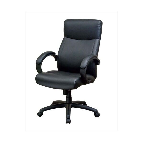 ソフトフィットレザーチェア ブラック CNL-602BK 1台