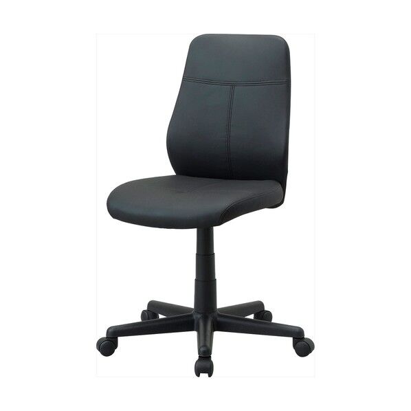 スリムOAレザーチェア ブラック