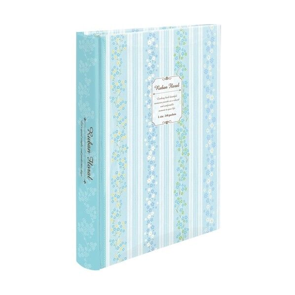 ブック式Pアルバム240/フロ-ラル/ブル- ブルー BPL-240-1-B 1点