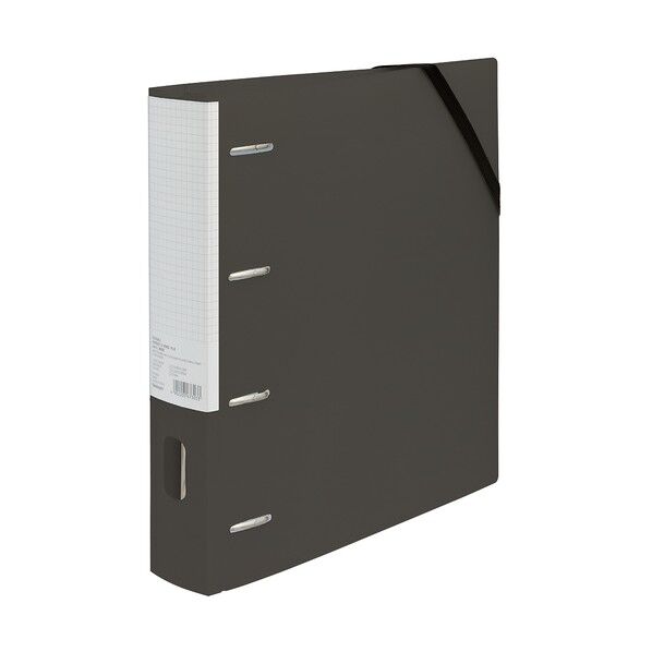 どっさり個別Dリングファイル 4穴 A4ワイド・S ブラック