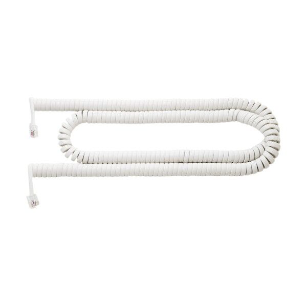 受話器用カールコード 1.0m クロス DC-J410/WH 1本