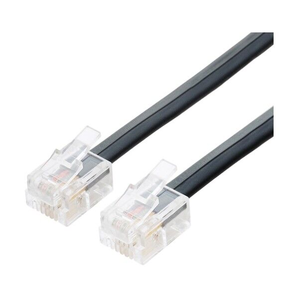 電話機コード 6極4芯 3m 黒 DC-403/BK 1本