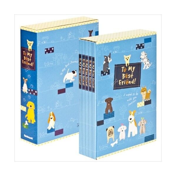 5冊組ポケットアルバム270枚/キャット&ドッグ/ブルー 5PL-270-30-B 5冊