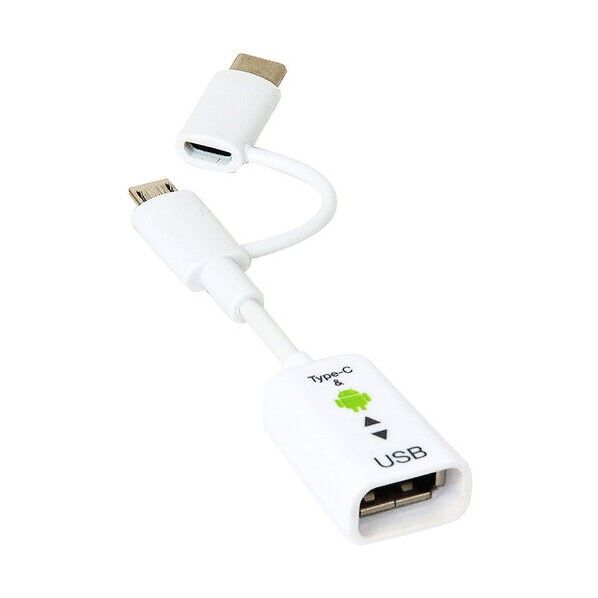 A-MicroB&C変換ケーブル 10cm ブラック