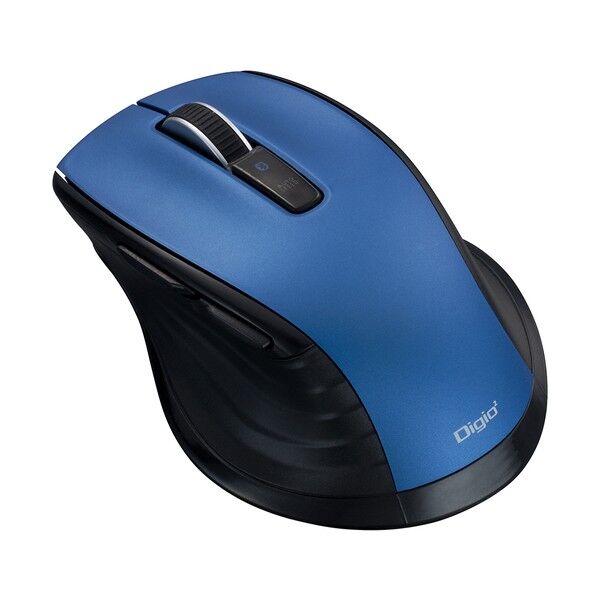 Bluetooth静音5ボタンBlueLEDマウス/ブルー