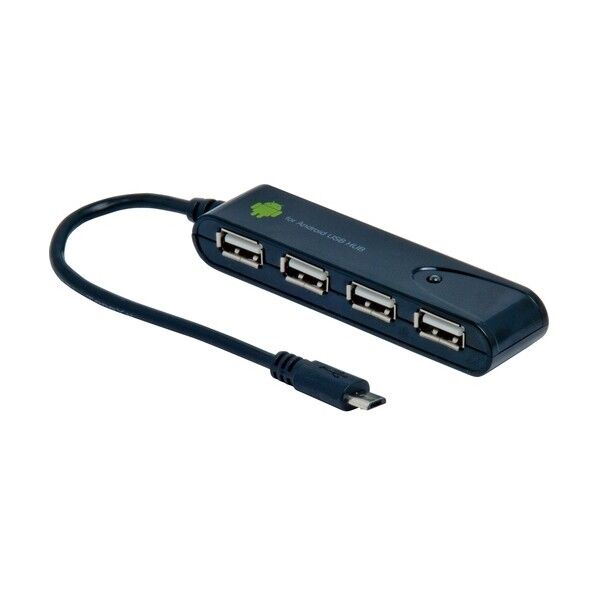 microUSB2.0ハブ/ブラック