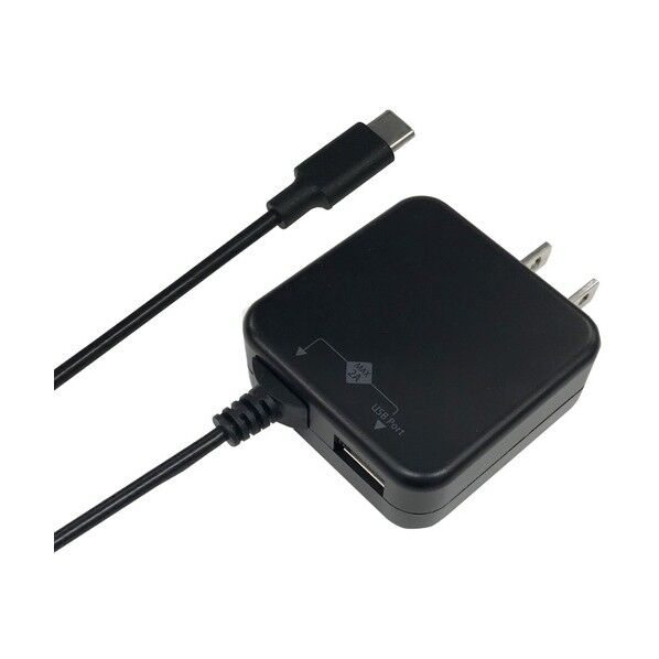 SWITCH用TYPE-C直結AC充電器/ブラック JYU-SWIACU01BK 1点...