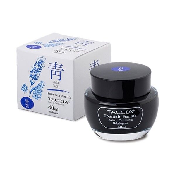 ナカバヤシ TACCIA万年筆用インク すなおいろ染料40ml/あお 40ml あお TFPI-WD40-09 1点