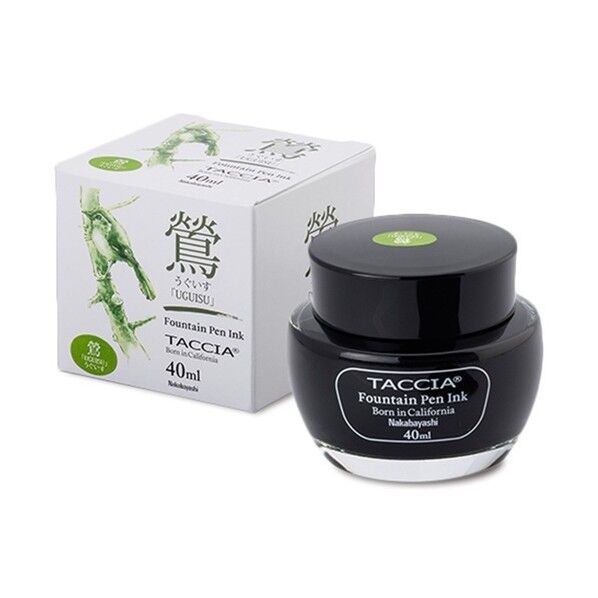 ナカバヤシ TACCIA万年筆用インク すなおいろ染料40ml/うぐいす 40ml うぐいす TFPI-WD40-13 1点...