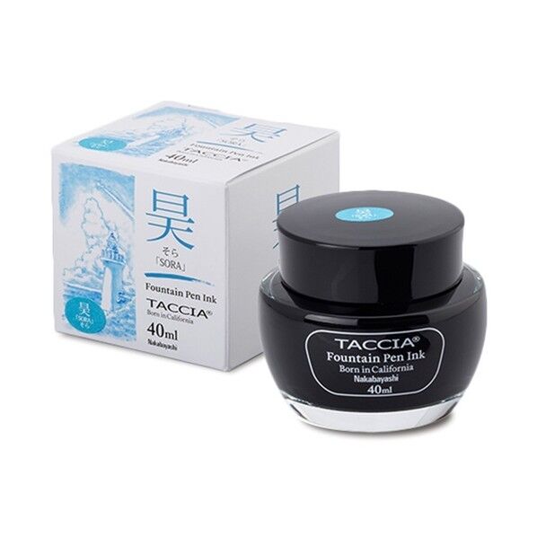 ナカバヤシ TACCIA万年筆用インク すなおいろ染料40ml/そら 40ml そら TFPI-WD40-11 1点...