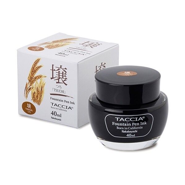 ナカバヤシ TACCIA万年筆用インク すなおいろ染料40ml/つち 40ml つち TFPI-WD40-02 1点...