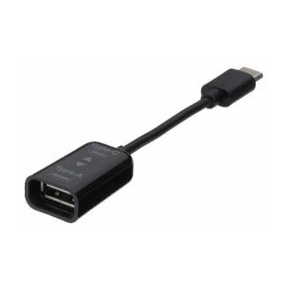 USB2.0/A-C変換ケーブル/10cm/ブラック ZUH-CAR201BK 1点