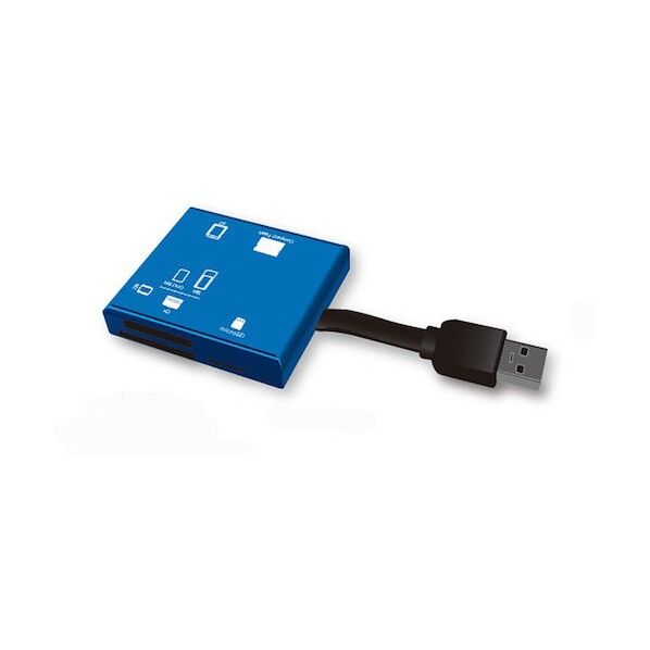 USB3.0/マルチカードリーダー/ブルー CRW-37M74BL 1点