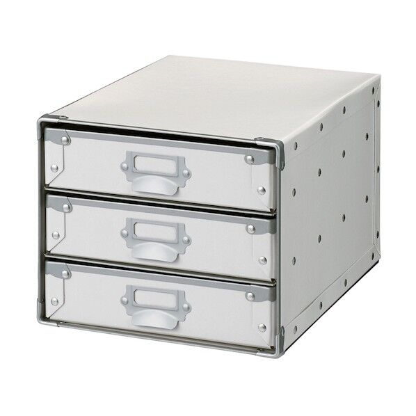 デスクトップケース タテ3段 ホワイト FBD-NA43W 1点...