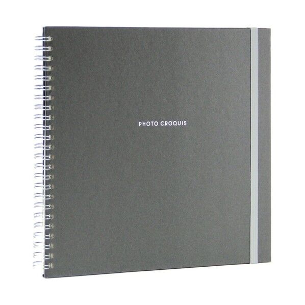 フォトクロッキー リング式 Mサイズ ブラック ブラック KA-MWF-150-D 1点