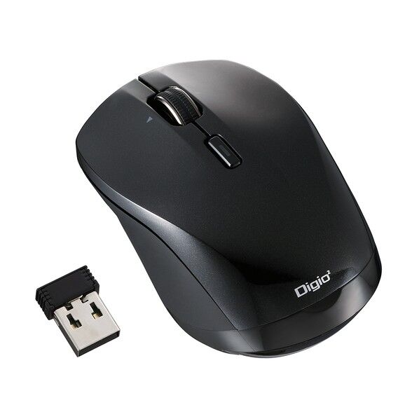 高速スク小型無線静音3ボタンBlueLEDマウス/ブラック MUS-RKT162BK 1点...