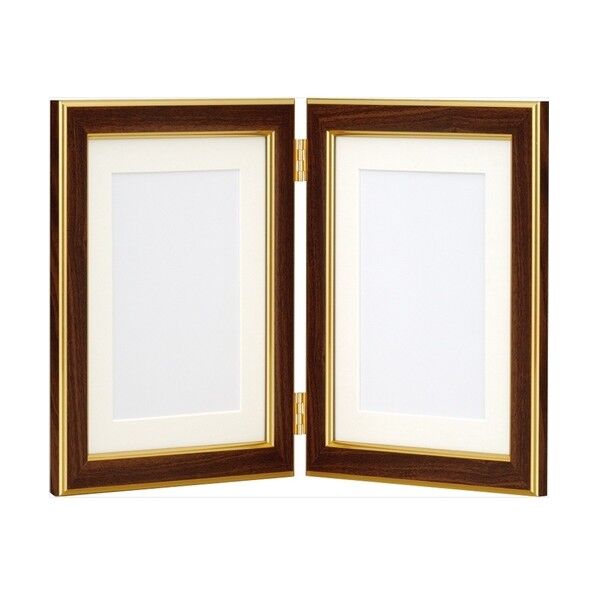 樹脂製フォトフレーム/2L縦2面/BR